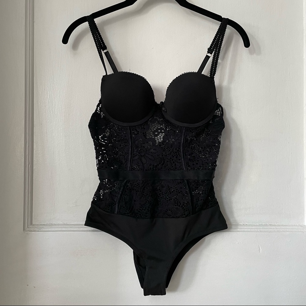 Black Push-up Bodysuit